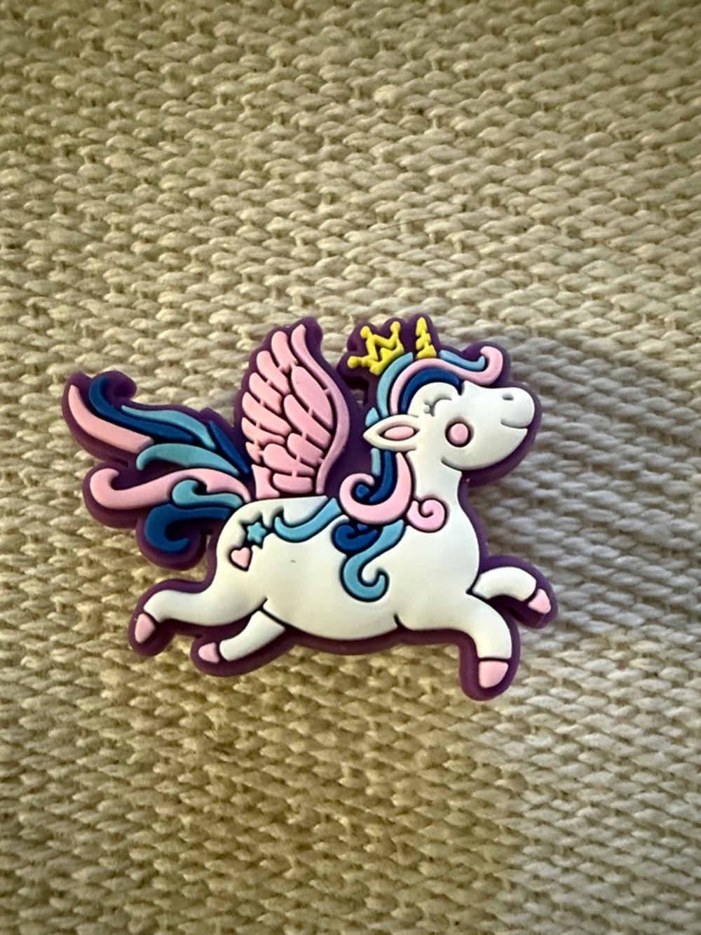 Cute Pink & White Unicorn shoe charm